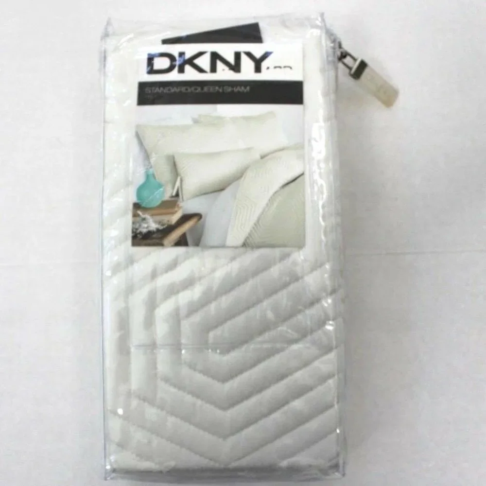 DKNY One Ivory Helix Quilted Standard Sham